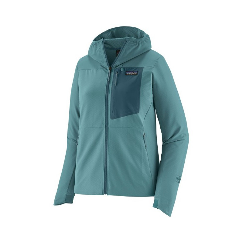 Jacket Patagonia R1 CROSSSTRATA HOODY Wetland Blue