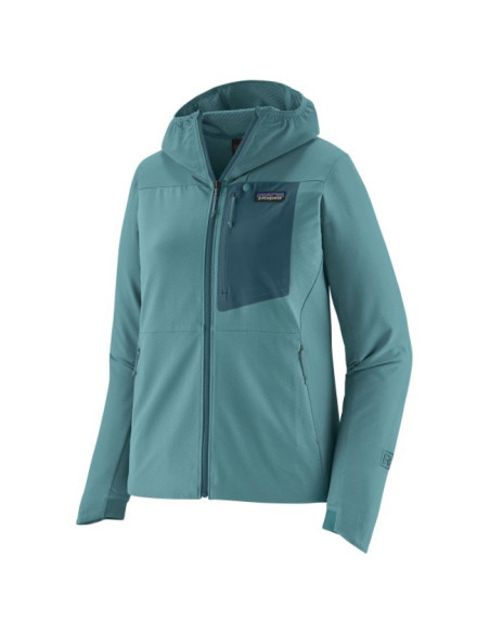 Jacke Patagonia R1 CROSSSTRATA HOODY Wetland Blue