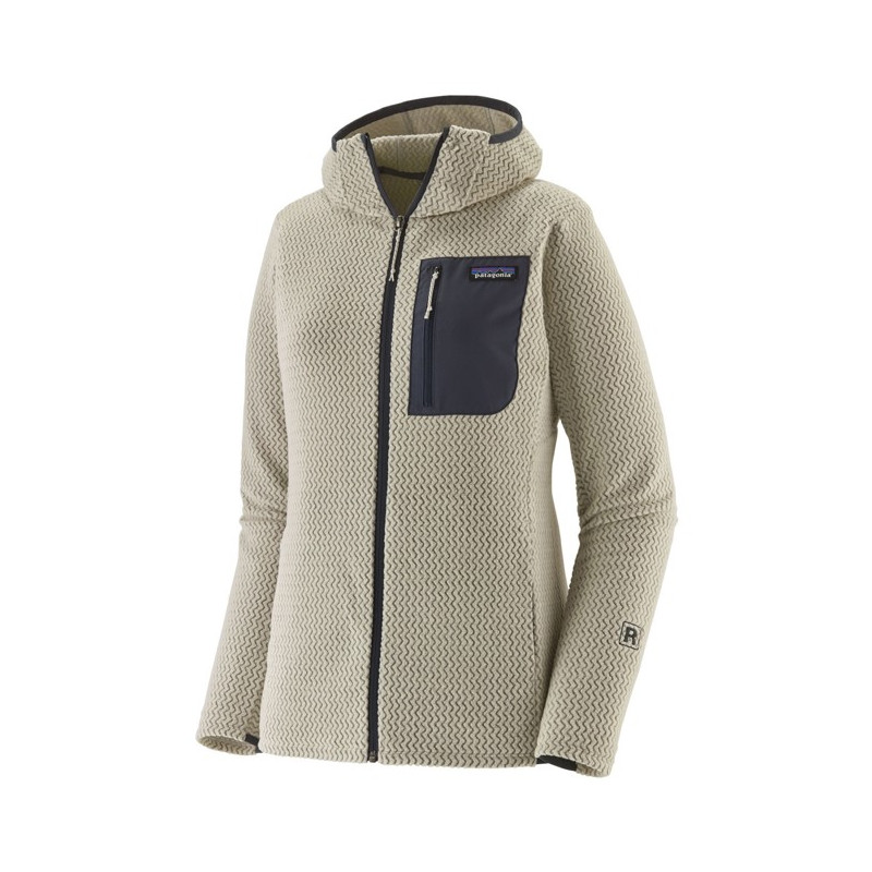 Casaco Patagonia R1 AIR FULL-ZIP HOODY Wool White