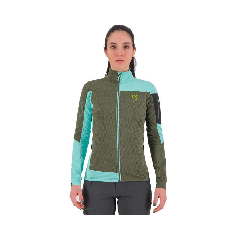 Pile Karpos CHERZ W FLEECE Thyme/Aqua Sky