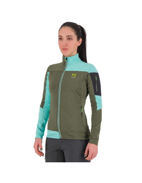 Pile Karpos CHERZ W FLEECE Thyme/Aqua Sky