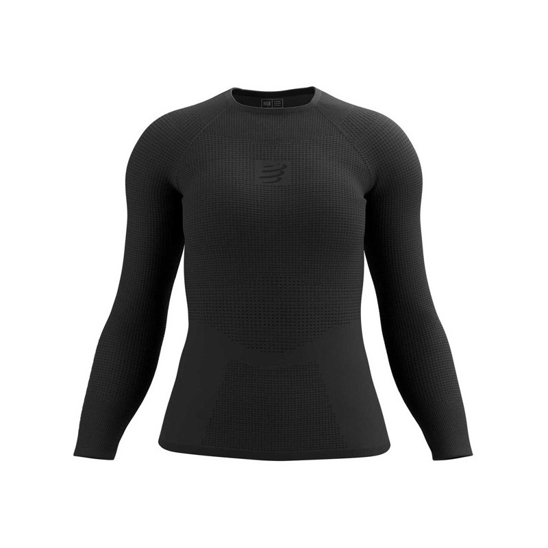 T-shirt Compressport BASE LAYER LS TOP W Black