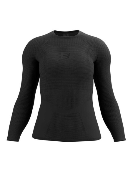 Marškinėliai Compressport BASE LAYER LS TOP W Black