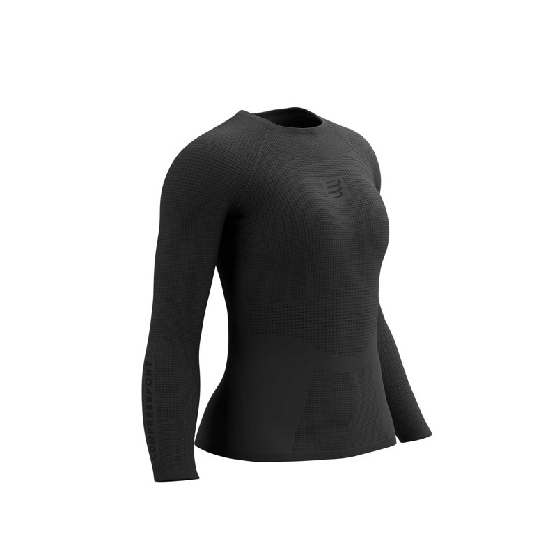 Tričko Compressport BASE LAYER LS TOP W Black