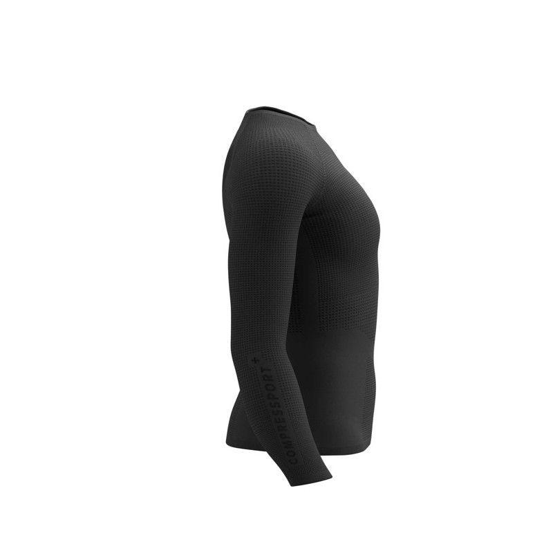 Póló Compressport BASE LAYER LS TOP W Black