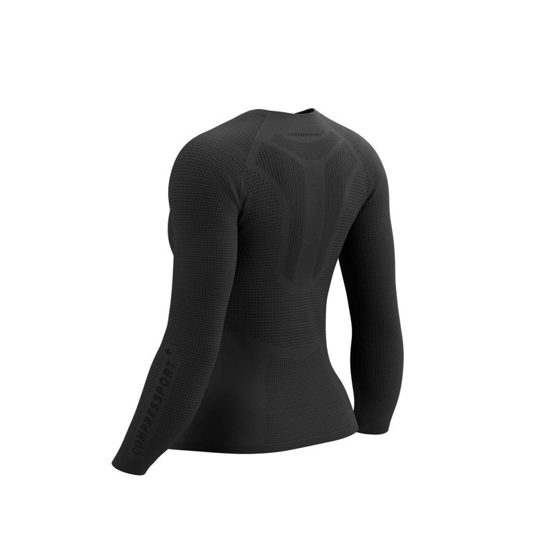 T-shirt Compressport BASE LAYER LS TOP W Black