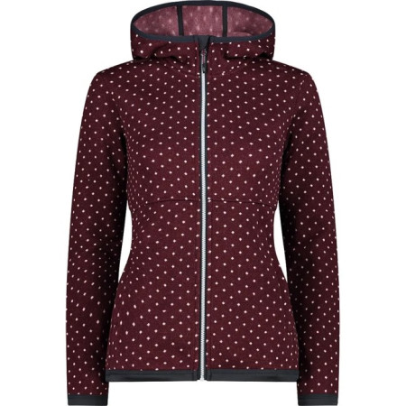 Bunda Cmp FIX HOOD BURGUNDY-BIANC
