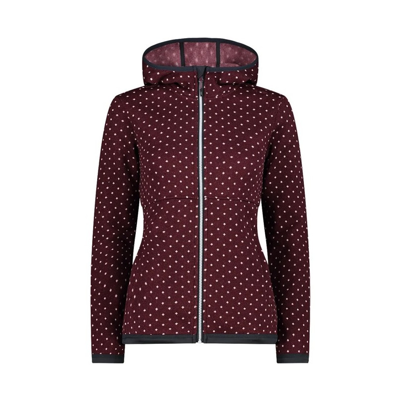 Jakna Cmp FIX HOOD BURGUNDY-BIANC