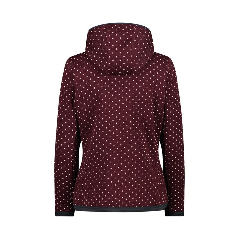 Kabát Cmp FIX HOOD BURGUNDY-BIANC