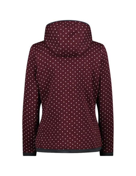 Kabát Cmp FIX HOOD BURGUNDY-BIANC