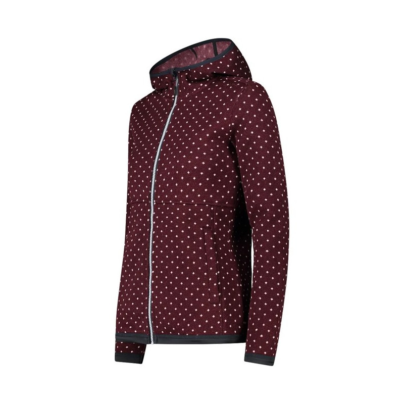 Jacket Cmp FIX HOOD BURGUNDY-BIANC
