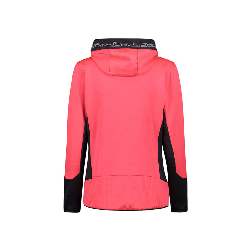 Cmp Stretch Grid Tech fleece with Hood W
