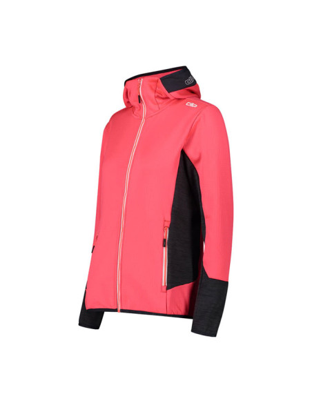 Cmp Stretch Grid Tech fleece with Hood W