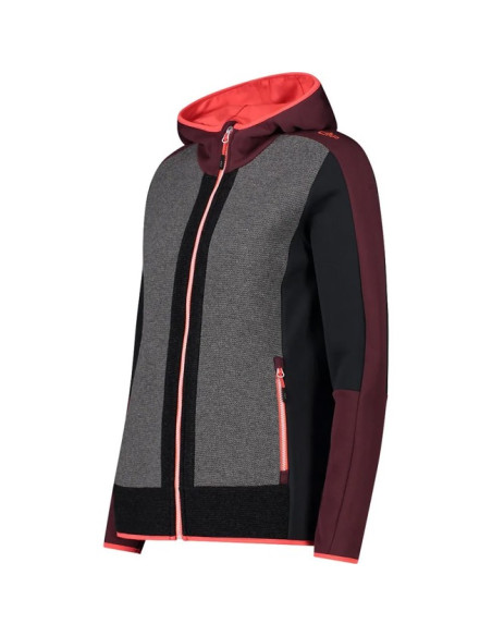 Jakna Cmp FIX HOOD BURGUNDY