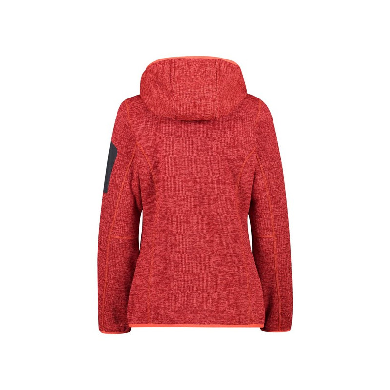 Polaire Cmp FIX HOOD RED FLUO