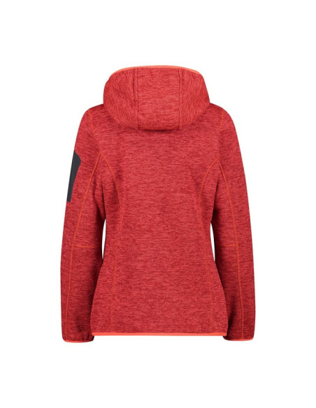 Forro polar Cmp FIX HOOD RED FLUO