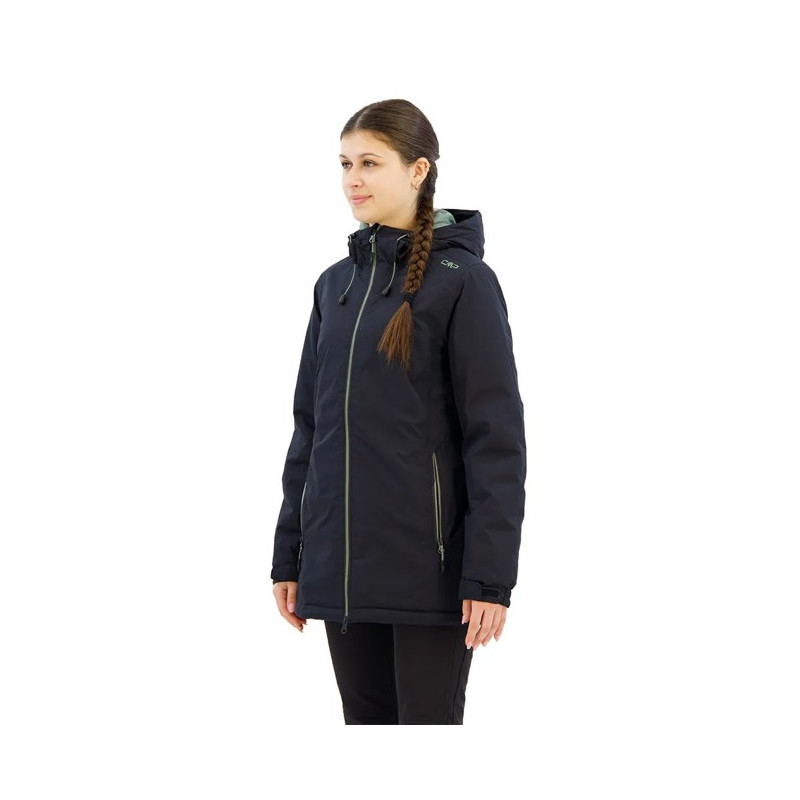 Jacke Cmp LONG FIX HOOD antracite