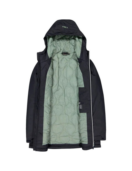 Jacket Cmp LONG FIX HOOD antracite