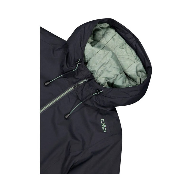Jacket Cmp LONG FIX HOOD antracite