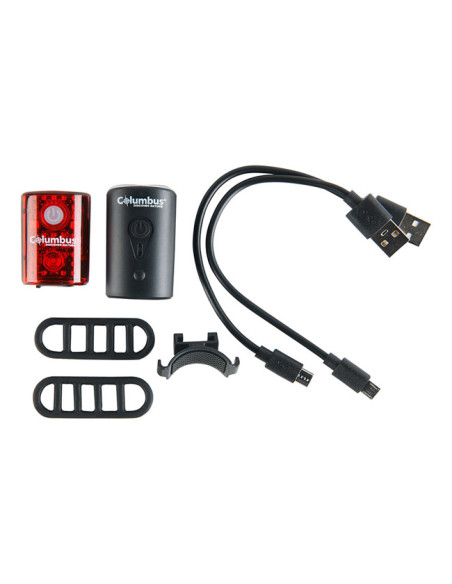 Svítilna Columbus FRONT & REAR BIKE LIGHT SET