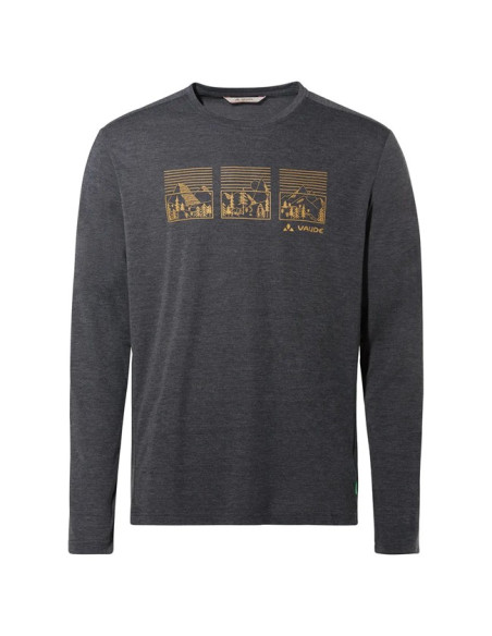 Tričko Vaude ROSEMOOR LS T-SHIRT III Black/Savanna
