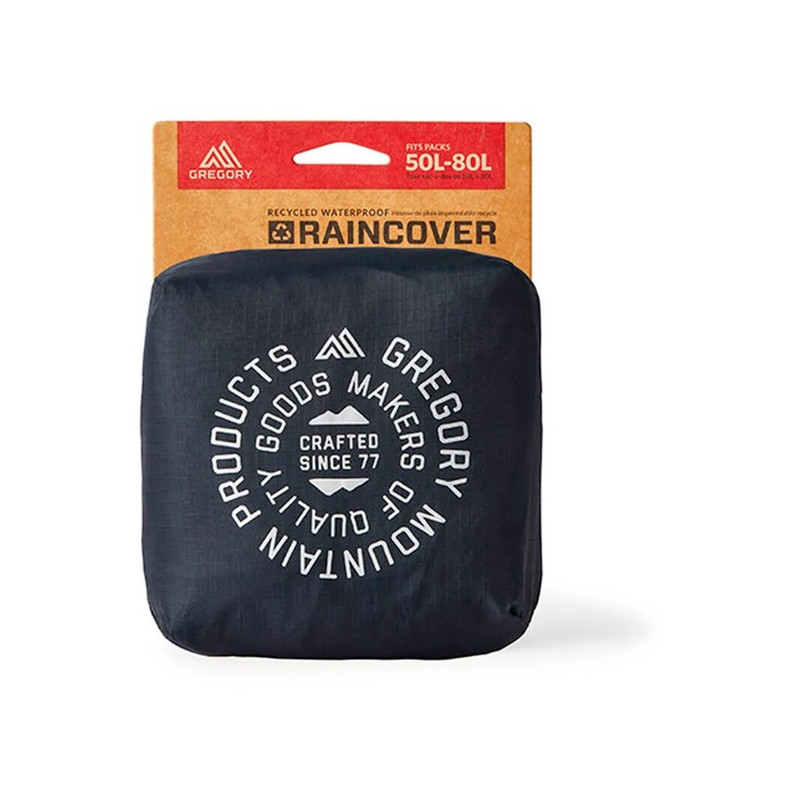 Capa de mochila Gregory RAINCOVER 50-80L Obsidian Black