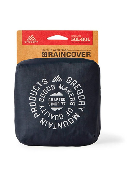 Capa de mochila Gregory RAINCOVER 50-80L Obsidian Black