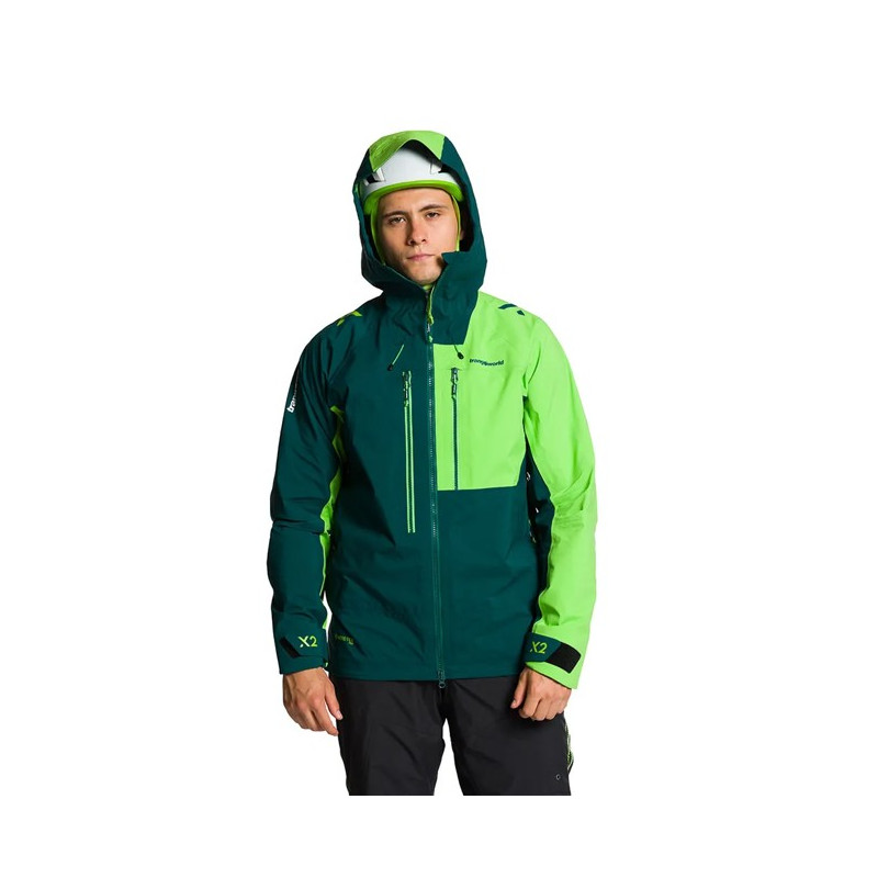 Bunda Trangoworld TRX2 SHELL EVO Verde Oscuro/Ver