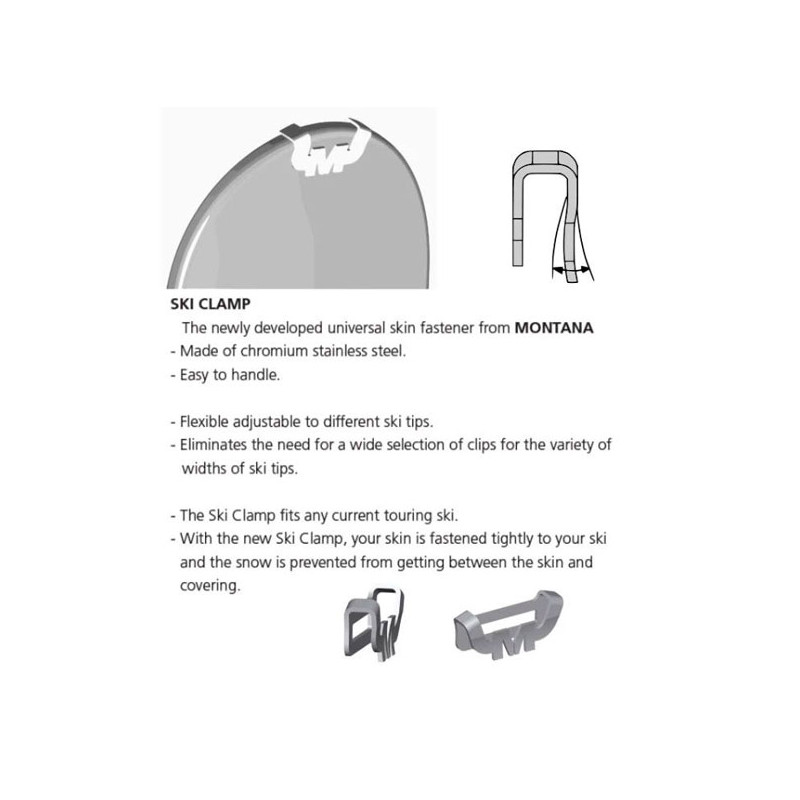 Montana Ski Clamp Set 19 x 22 mm