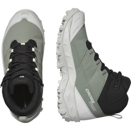 Salomon SHOES CROSSTRAK WP W Agv Gr/Black/Canar 2