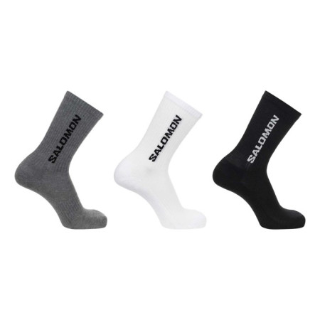 Sukat Salomon Socks EVERYDAY CREW 3X BLACK/WHITE/MED GREY M