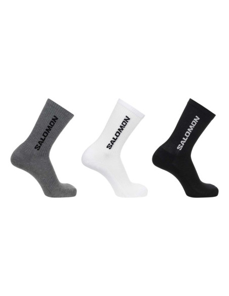 Strumpor Salomon Socks EVERYDAY CREW 3X BLACK/WHITE/MED GREY M