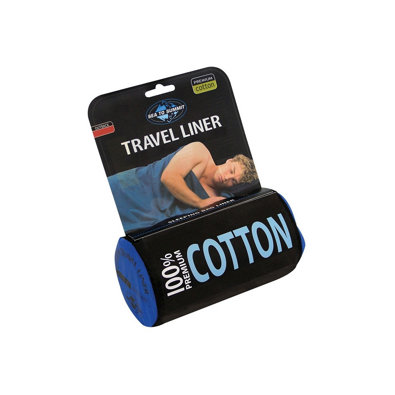 Sea To Summit 100% Cotton Liner Standar 185 x 92 cm Navy