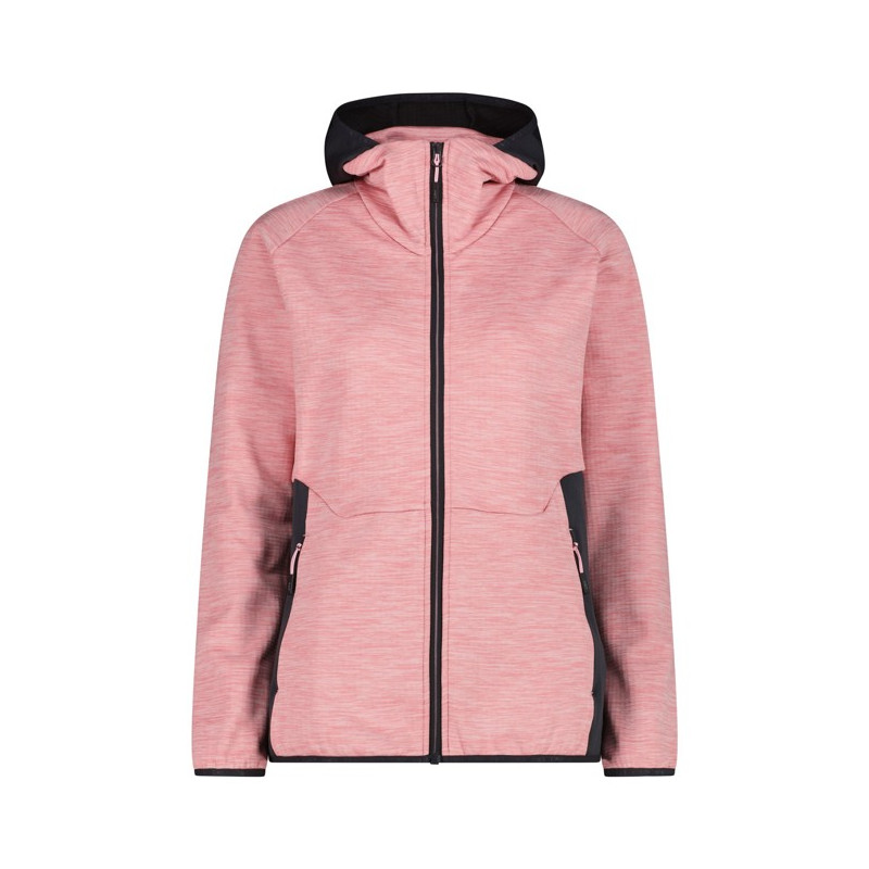 Polar Fleece Cmp WOMAN FIX HOOD Pink Mel
