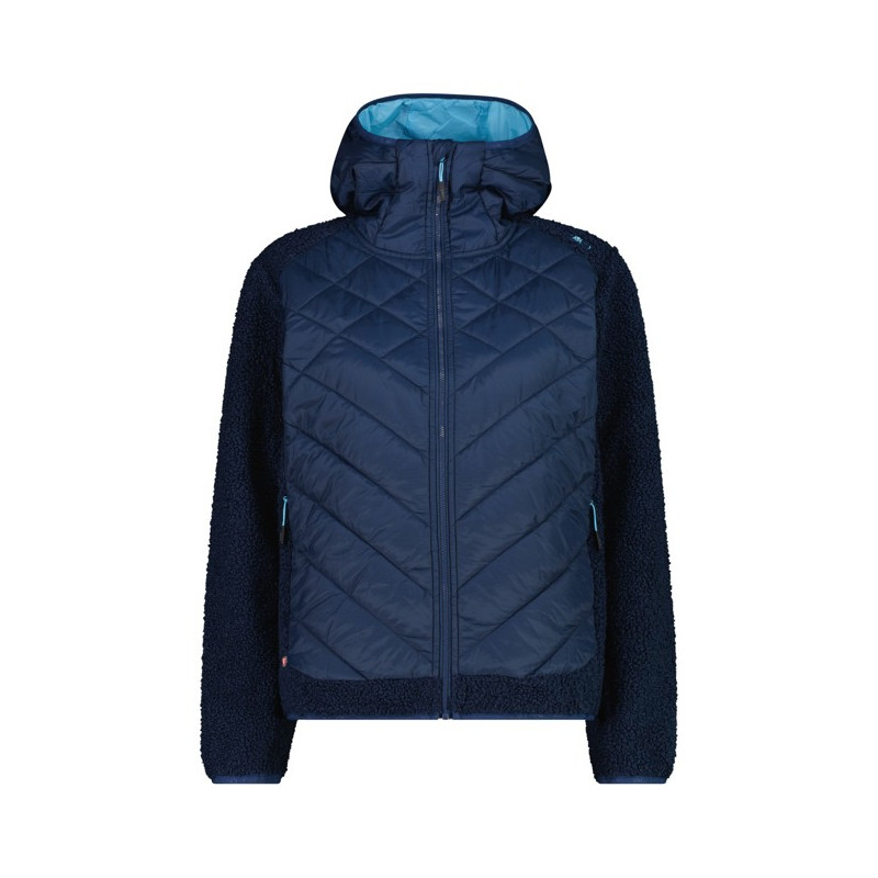 Jacket Cmp WOMAN HYBRID FIX HOOD Blue Ink