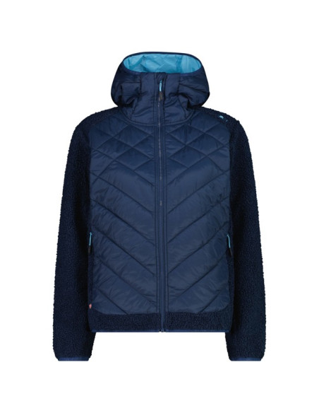 Jakke Cmp WOMAN HYBRID FIX HOOD Blue Ink