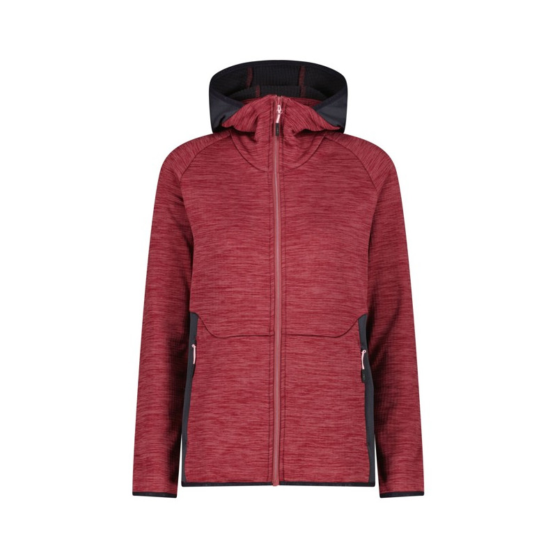Fliskakna Cmp WOMAN FIX HOOD Peony Mel