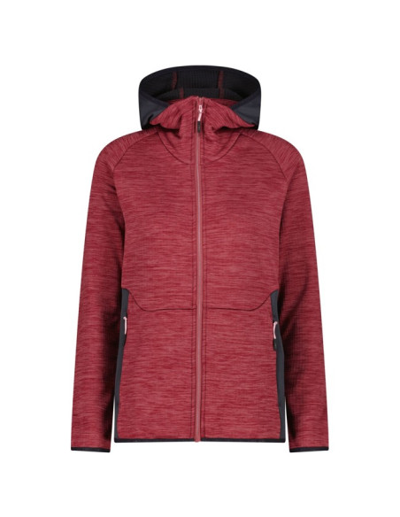 Flisinis megztinis Cmp WOMAN FIX HOOD Peony Mel