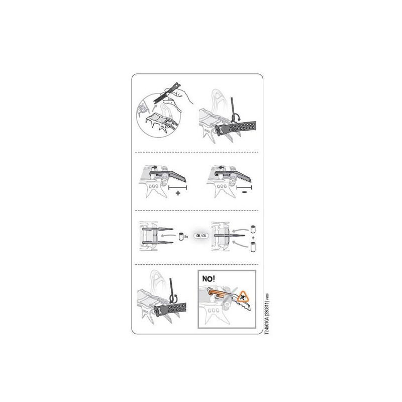 Petzl Kit mit Frontzacken für Lynx, x 2