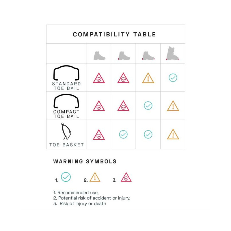 Blue Ice Compact Toe Bails