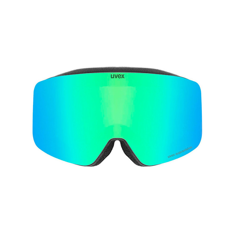 Maska Uvex pwdr FM black matt dl/greenclear