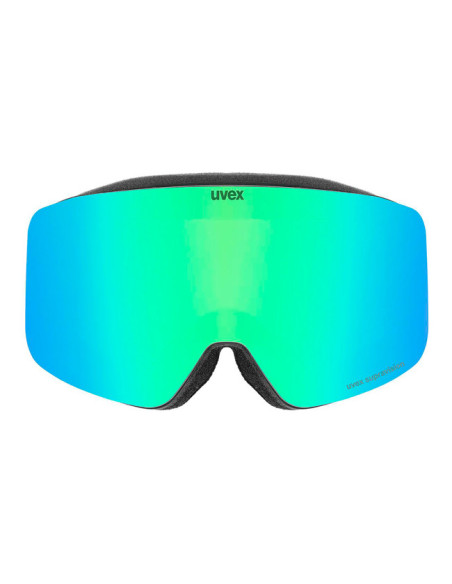 Maska Uvex pwdr FM black matt dl/greenclear