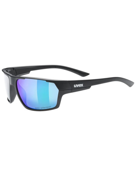 Briller Uvex 233 P black matt/green C3