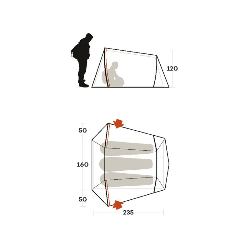 Tent Ferrino LIGHTENT 3 PRO LIGHT GREY