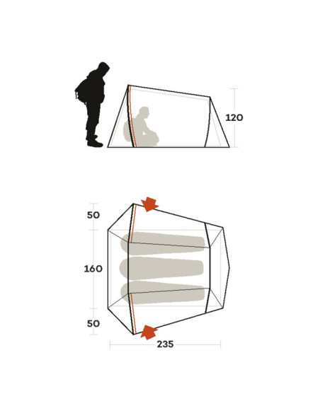 Tenda Ferrino LIGHTENT 3 PRO LIGHT GREY