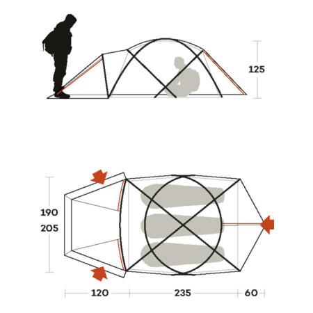 Tent Ferrino SNOWBOUND 3 2