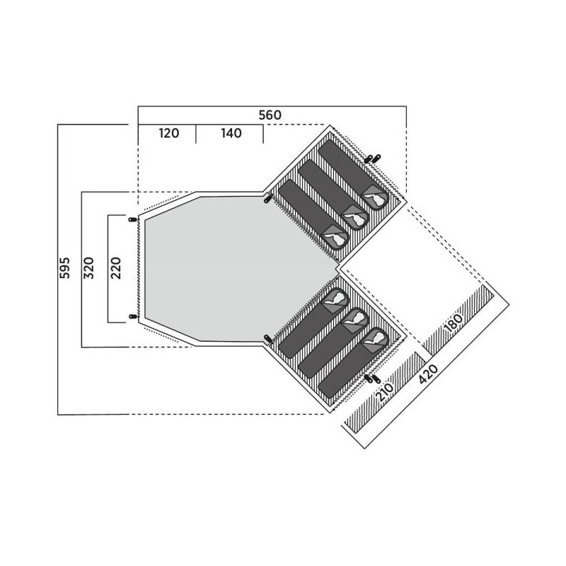 Easy Camp ALICANTE 600 TWIN