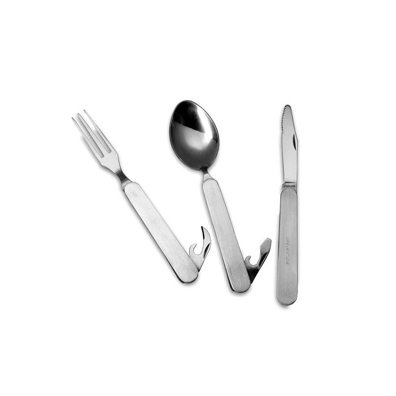 Lifeventure Stainless Steel Folding Cutlery