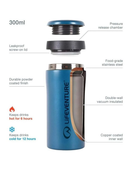 Puodelis Lifeventure THERMAL MUG METALLIC COBALT