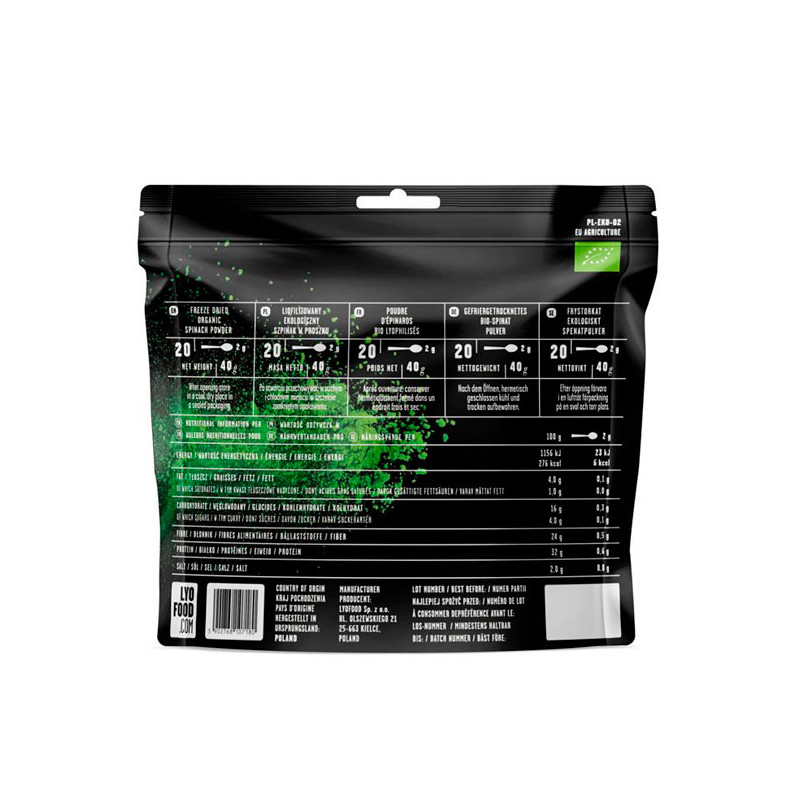 Lyofood Organic Spinach Powder 40 g